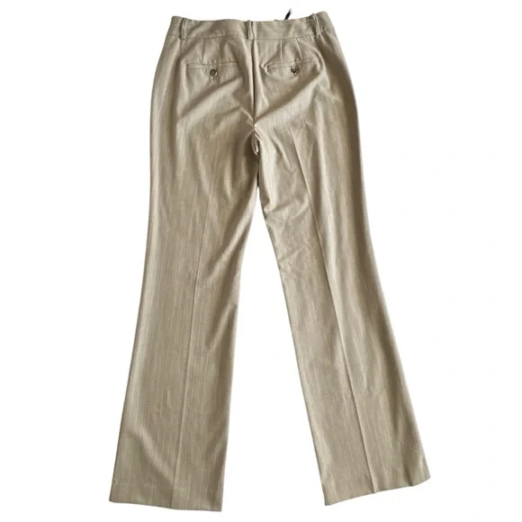 Beige Pinstripe Dress Pants - Picture 2 of 16